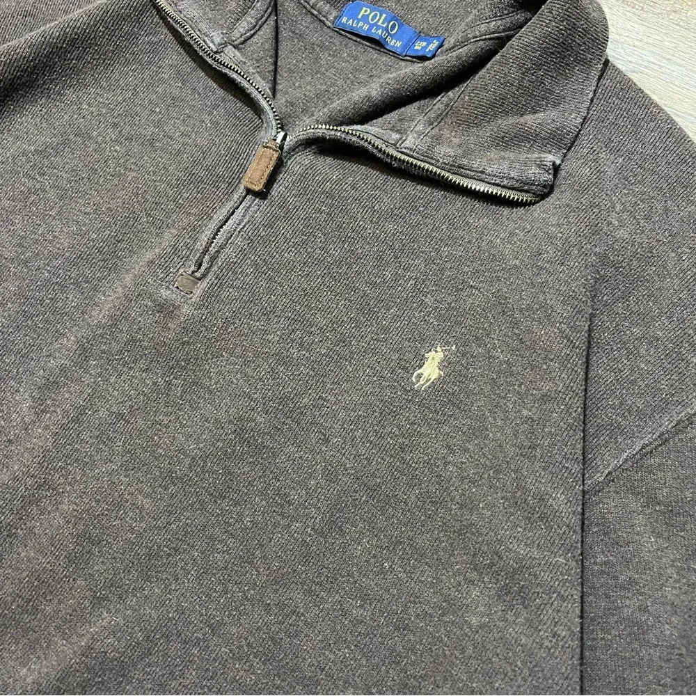 Polo Ralph Lauren‎ Dark Brown Quarter-Zip Sweater